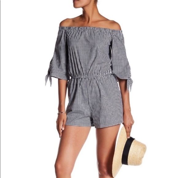 love…ady Gingham Romper Size XS EUC - Picture 1 of 11
